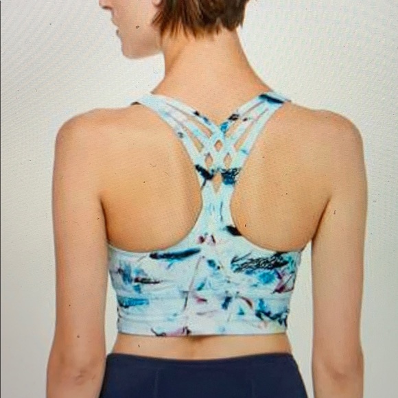 🔸Lululemon EXMI mind over miles bras Size 4 blue - Picture 8 of 10